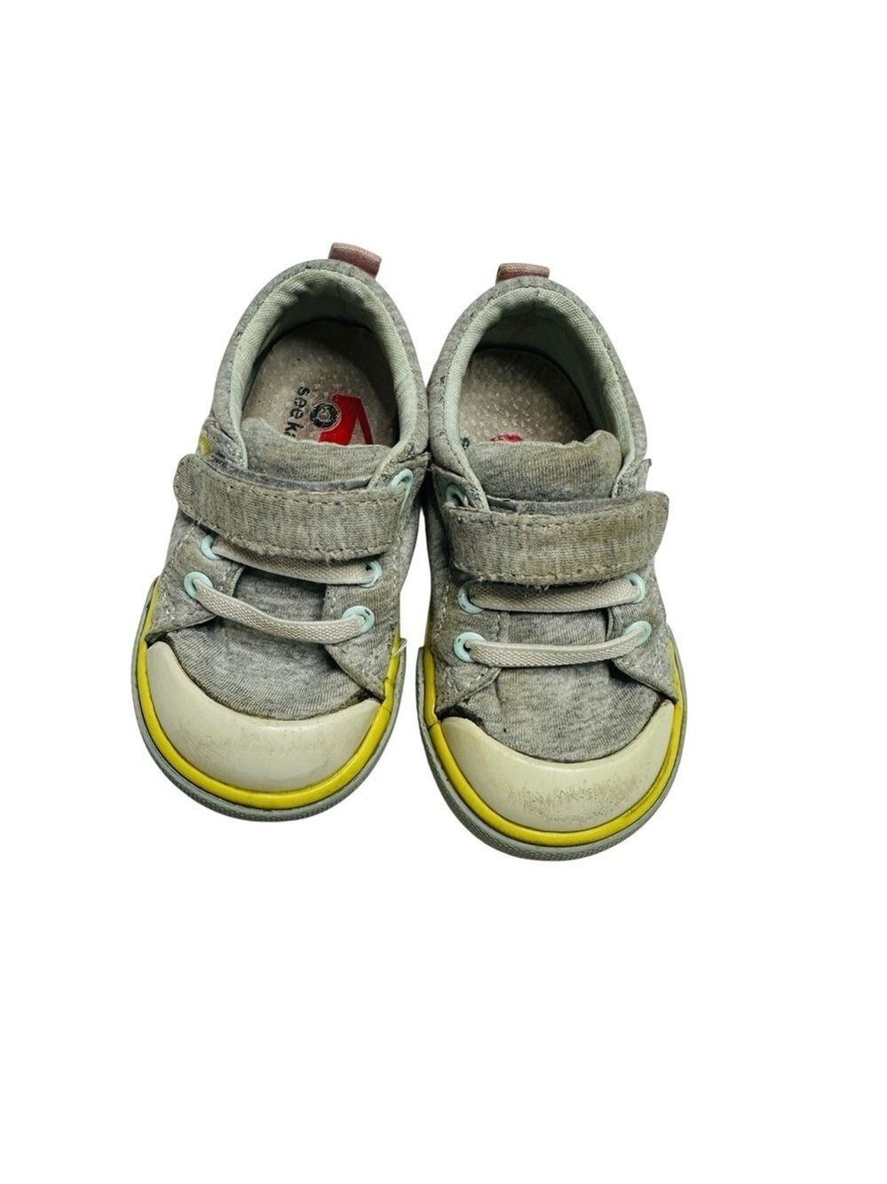 See Kai Run Toddler Size 5 Rainbow Gray Sneakers Hook & Loop Strap - Picture 3 of 12
